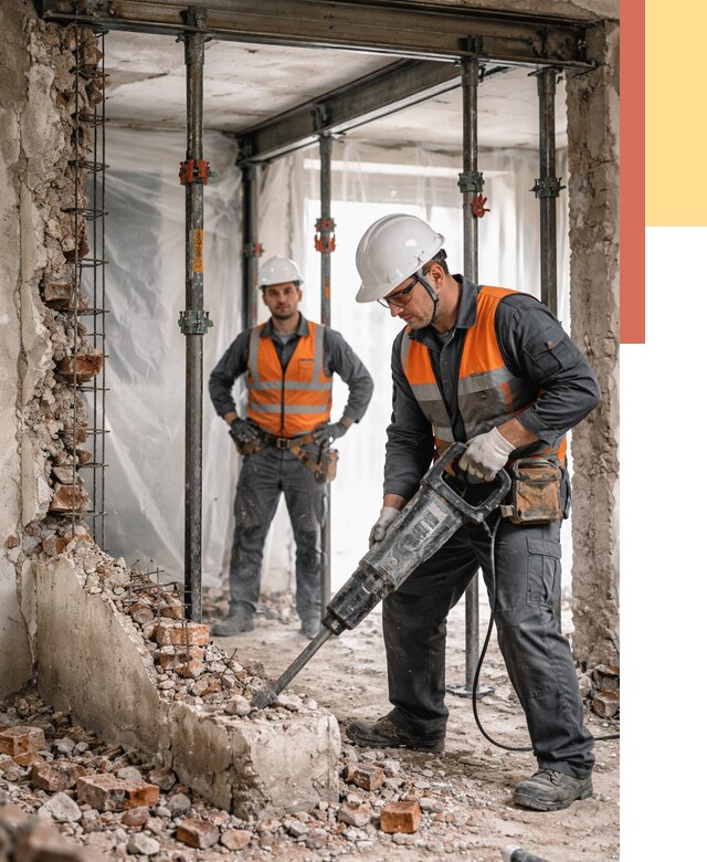 Снос несущих стен в Кызыле от 10630 руб. — демонтаж несущей стены под ключ | ОТДЕЛОЧНИК-Кзл