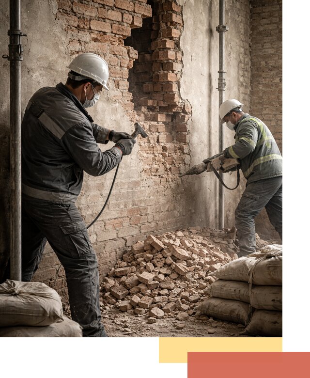 Демонтаж кирпичных стен в Кызыле быстро и безопасно