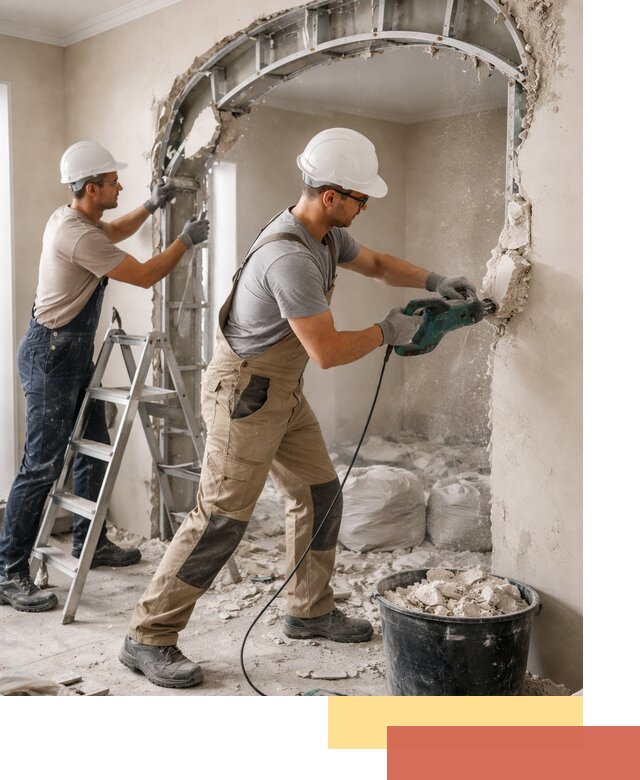 Демонтаж гипсокартонной арки в Кызыле быстро и аккуратно