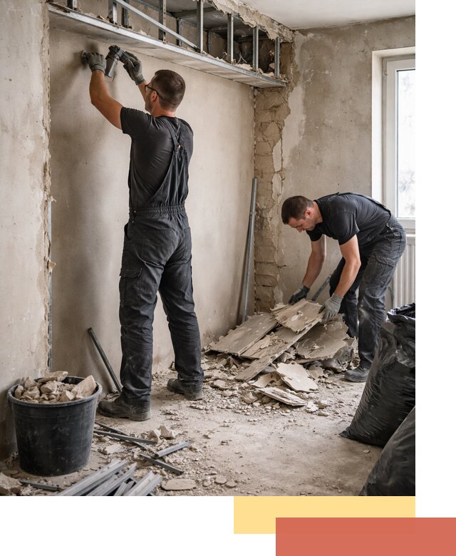 Демонтаж короба из гипсокартона в Кызыле быстро и аккуратно