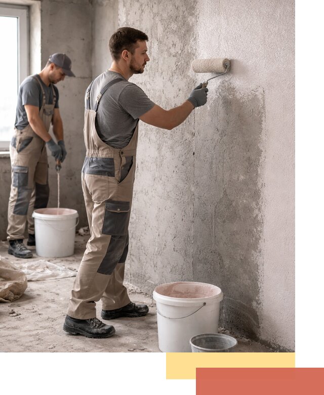 Нанесение бетоноконтакта на стены в Кызыле для последующей отделки