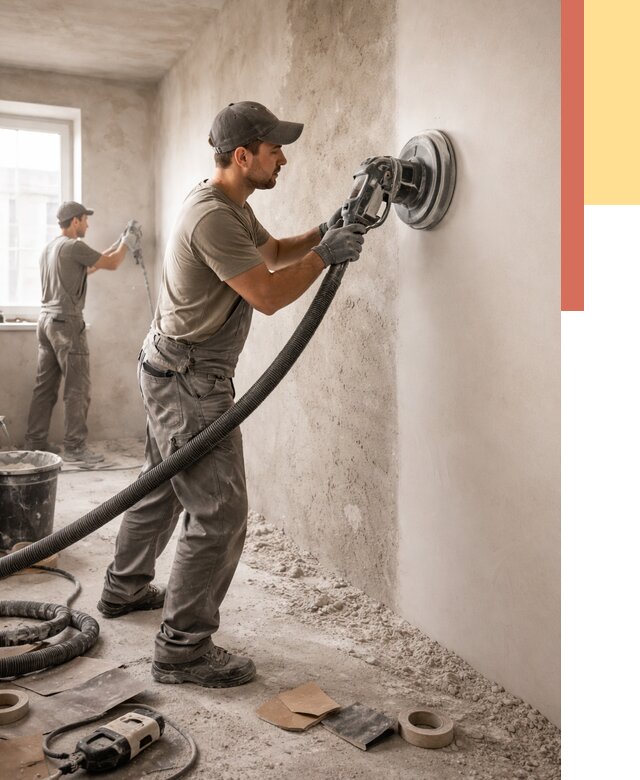 Шлифовка стен в Кызыле от 1245 руб/м2 — быстро и недорого | ОТДЕЛОЧНИК-Кзл