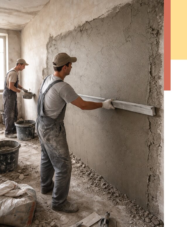 Цементная штукатурка стен в Кызыле от 4667 руб/м2 — быстро и недорого | ОТДЕЛОЧНИК-Кзл