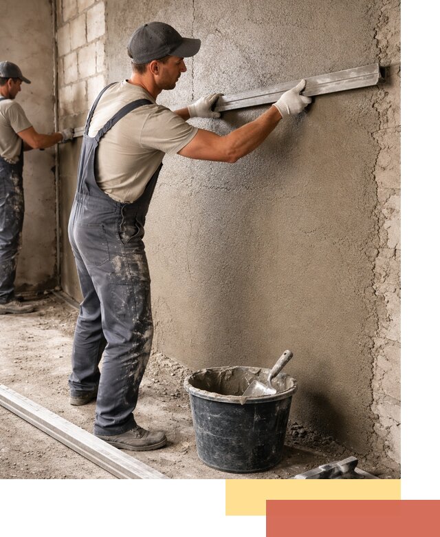 Штукатурка стен цементно-песчаная в Кызыле профессионально
