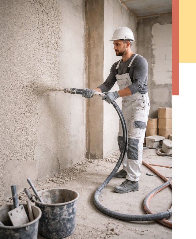 Машинная штукатурка стен в Кызыле под ключ от 6741 руб./м2 | ОТДЕЛОЧНИК-Кзл