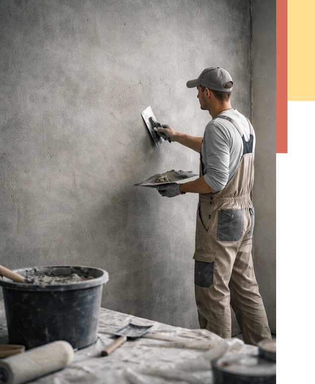 Декоративная штукатурка под бетон в Кызыле от 2593 руб./м² — нанесение под ключ | ОТДЕЛОЧНИК-Кзл