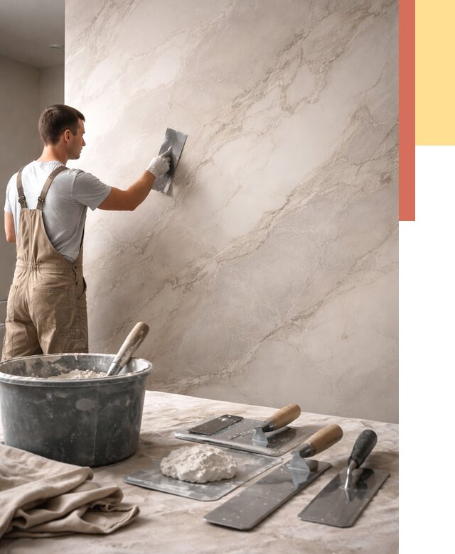 Декоративная штукатурка под мрамор в Кызыле от 2904 руб./м² — быстро и недорого | ОТДЕЛОЧНИК-Кзл