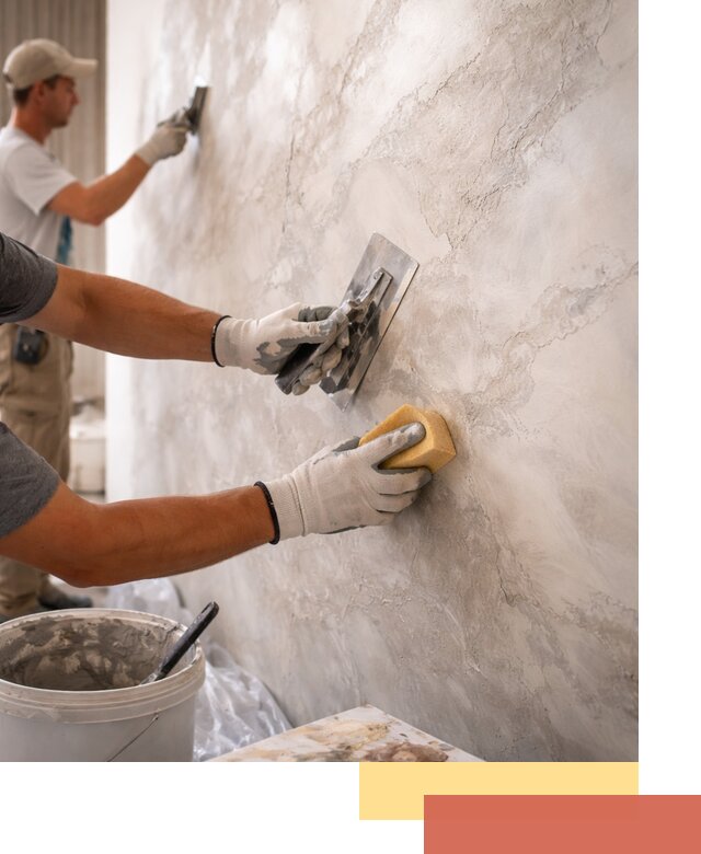 Декоративная штукатурка под мрамор в Кызыле для стен и потолков