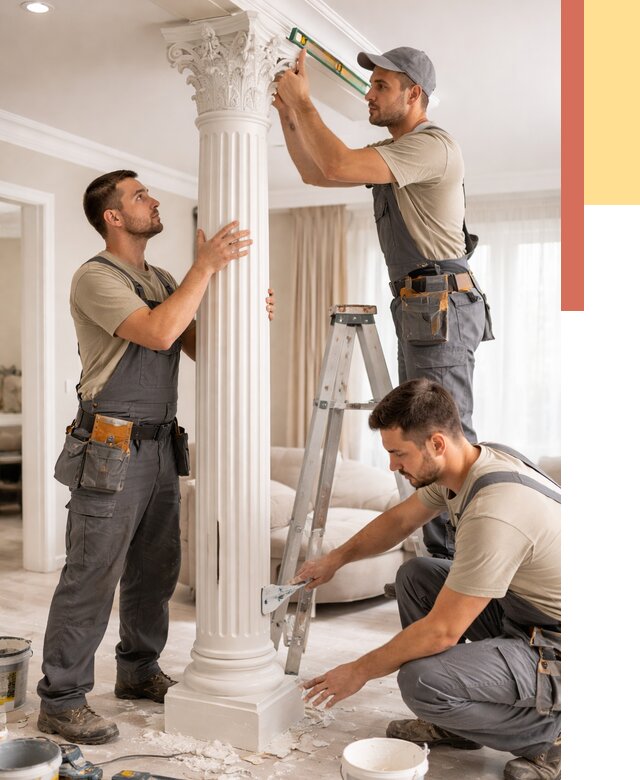 Установка декоративных колонн в Кызыле от 12445 руб. под ключ | ОТДЕЛОЧНИК-Кзл