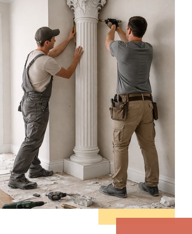 Установка декоративных колонн в Кызыле под ключ