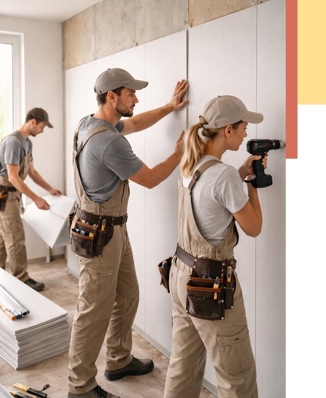 Монтаж ПВХ панелей на стены в Кызыле от 467 руб/м2 — быстро и недорого | ОТДЕЛОЧНИК-Кзл