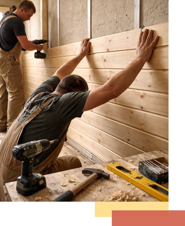 Монтаж деревянной вагонки на стены в Кызыле быстро и качественно