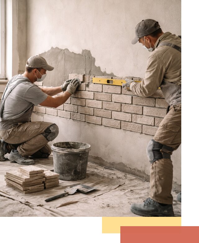 Монтаж декоративного кирпича профессионально в Кызыле