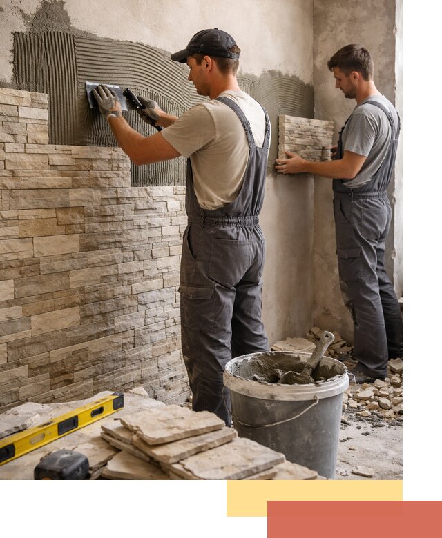 Монтаж искусственного камня в Кызыле — облицовка стен и фасадов