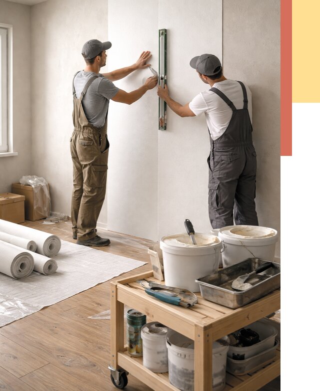 Поклейка стеклообоев в Кызыле от 6741 руб. за м2 — быстро и недорого | ОТДЕЛОЧНИК-Кзл