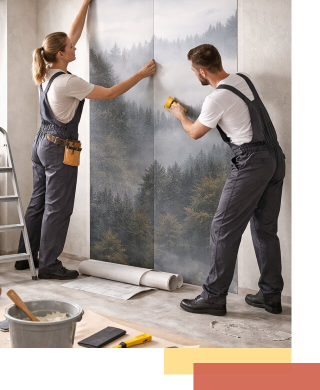 Поклейка фотообоев профессионально в Кызыле под ключ