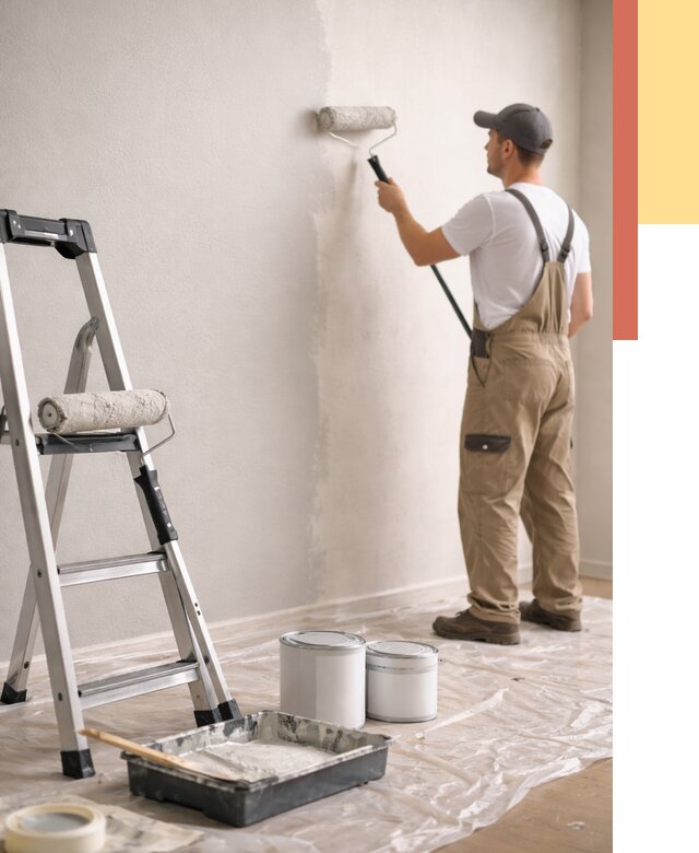 Покраска стен латексной краской в Кызыле от 4667 руб. за м2 | ОТДЕЛОЧНИК-Кзл