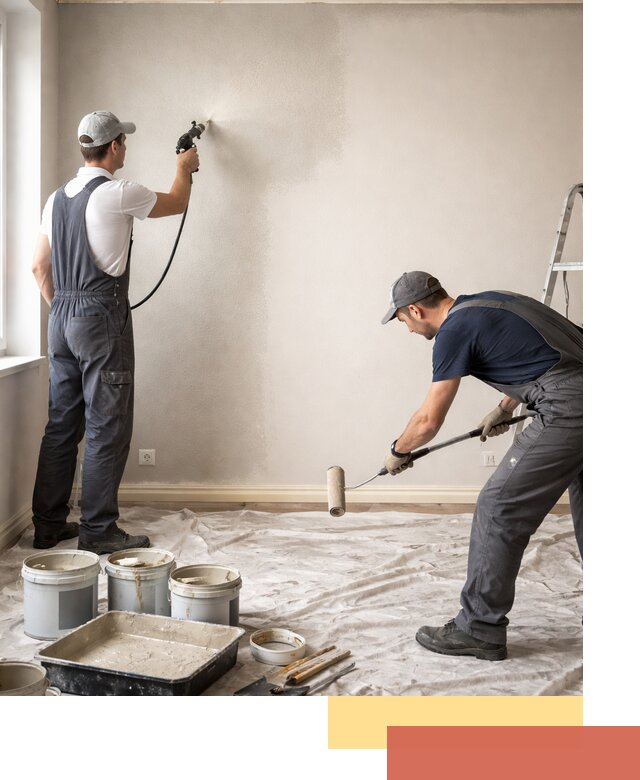 Покраска стен моющейся краской и защита поверхностей в Кызыле