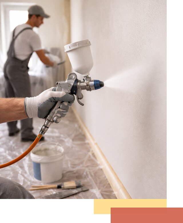 Покраска стен краскопультом в Кызыле быстро и качественно