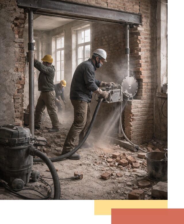 Прорезка проема в стене под дверной или оконный проем в Кызыле