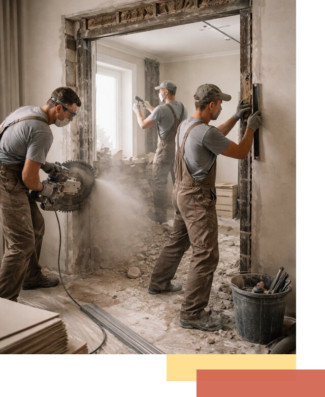 Расширение дверного проема под установку новой двери в Кызыле