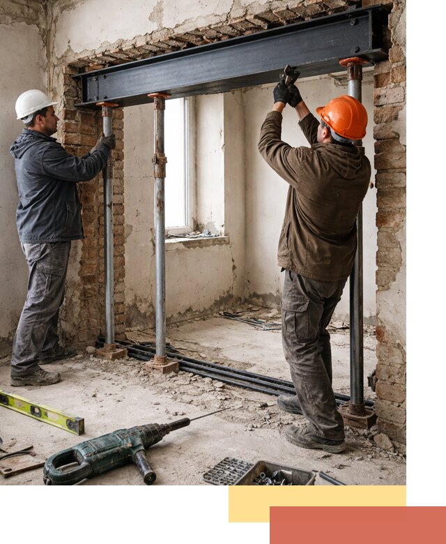 Усиление проема в стене в Кызыле для расширения и безопасности