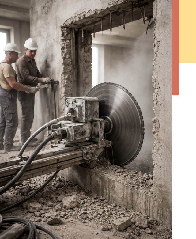 Алмазная резка проемов в Кызыле от 4667 руб. быстро и недорого | ОТДЕЛОЧНИК-Кзл