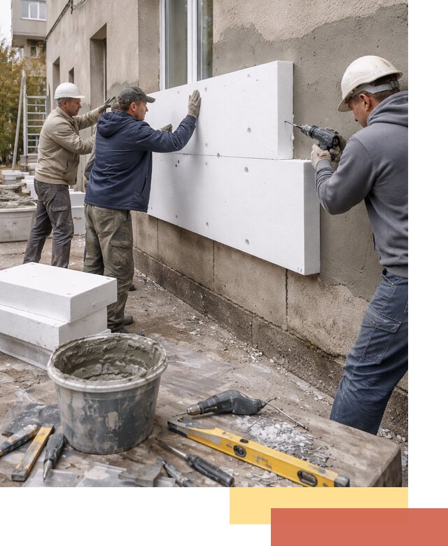 Утепление наружных стен пенопластом в Кызыле