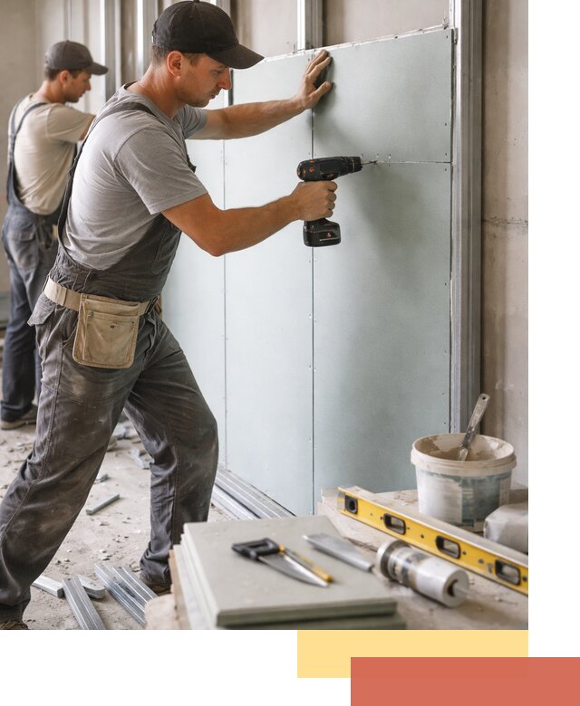 Кладка влагостойких перегородок ПГП в Кызыле