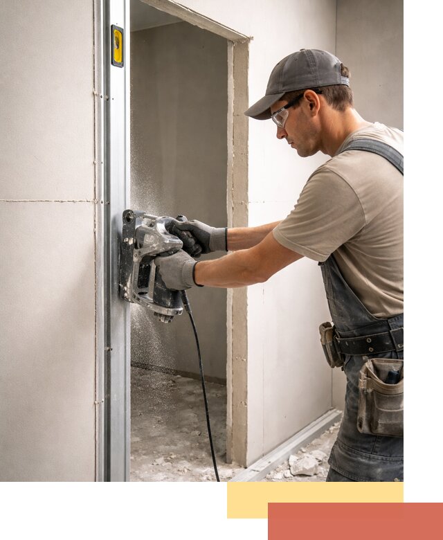 Устройство дверного проема в перегородке в Кызыле