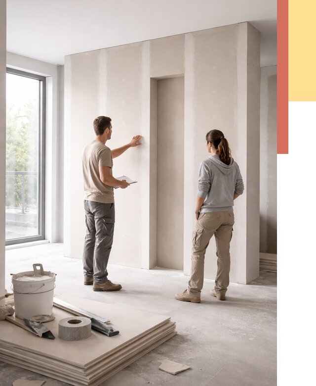 Зонирующая перегородка из гипсокартона в Кызыле от 2904 руб. под ключ | ОТДЕЛОЧНИК-Кзл