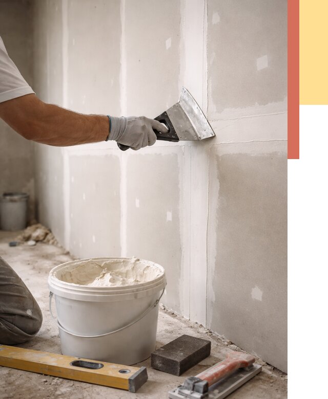 Шпаклевка перегородок из гипсокартона в Кызыле от 2593 руб. — услуги ОТДЕЛОЧНИК-Кзл