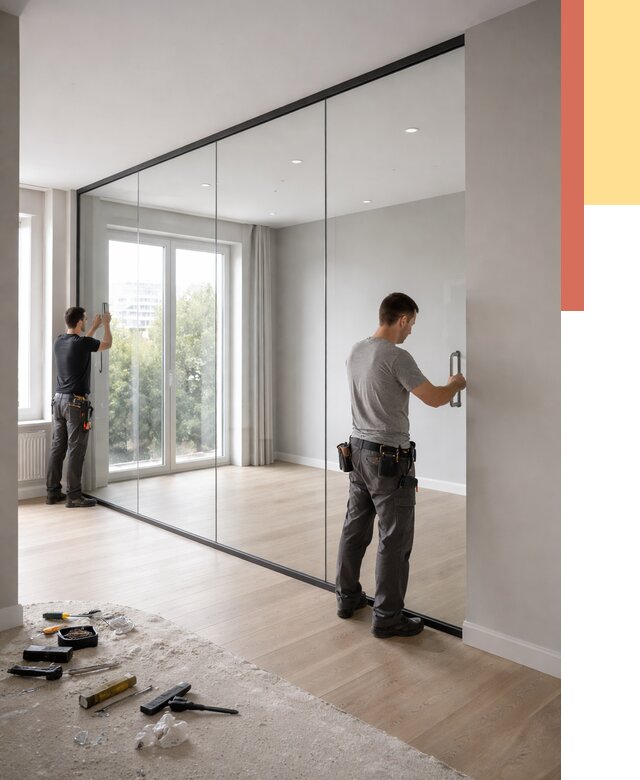 Изготовление стеклянных перегородок в Кызыле от 12808 руб. под ключ | ОТДЕЛОЧНИК-Кзл