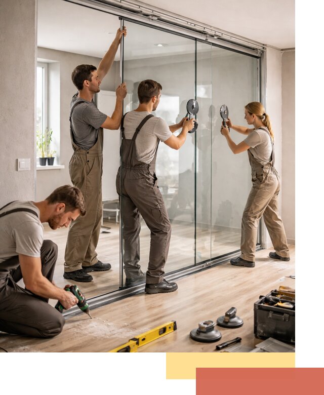 Изготовление стеклянных перегородок на заказ в Кызыле