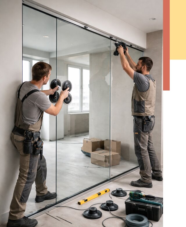 Монтаж стеклянных перегородок в Кызыле от 6741 руб. | ОТДЕЛОЧНИК-Кзл