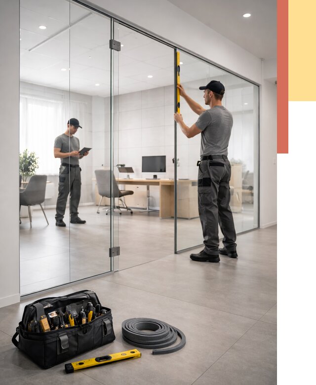 Цельностеклянные перегородки под ключ в Кызыле от 9852 руб. — монтаж и цены | ОТДЕЛОЧНИК-Кзл