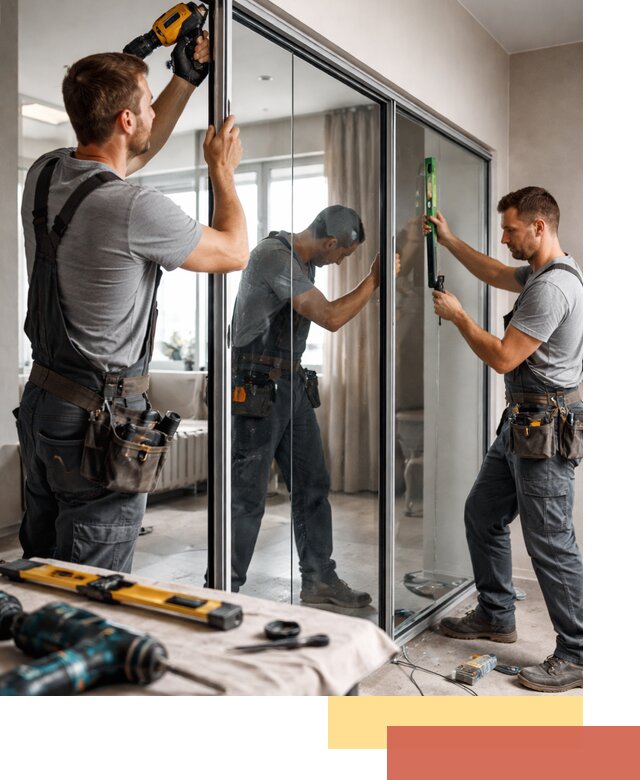 Каркасные стеклянные перегородки под ключ в Кызыле