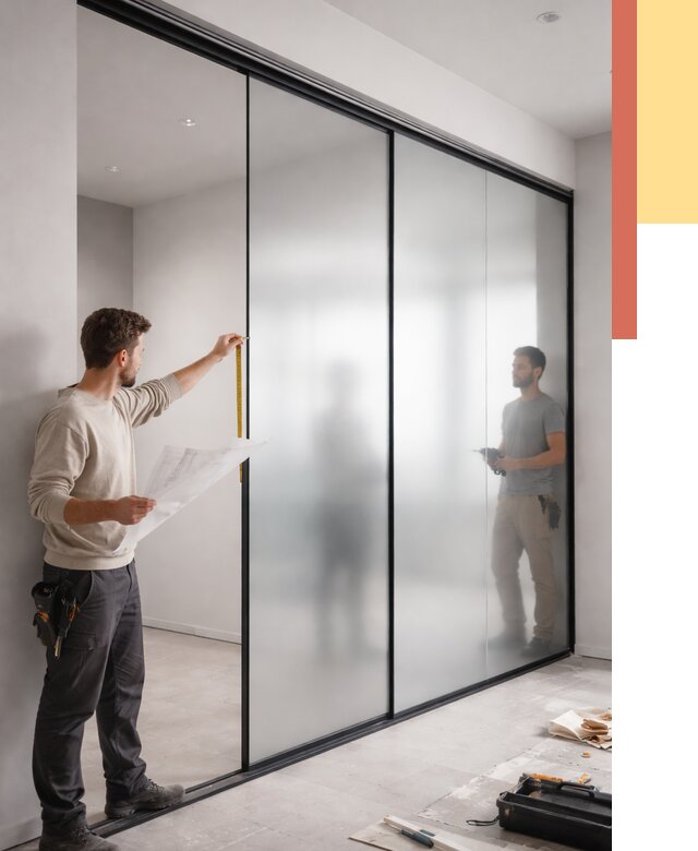 Матовые стеклянные перегородки в Кызыле от 8815 руб. — монтаж и установка | ОТДЕЛОЧНИК-Кзл