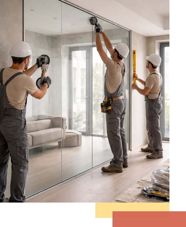 Перегородки из закаленного стекла в Кызыле для офисов и квартир