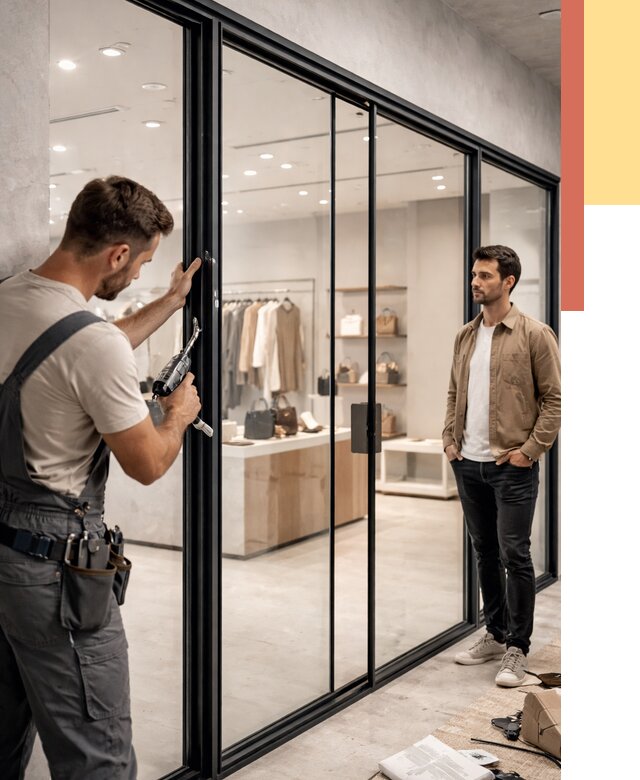 Стеклянные перегородки для магазинов в Кызыле от 8504 руб. под ключ | ОТДЕЛОЧНИК-Кзл