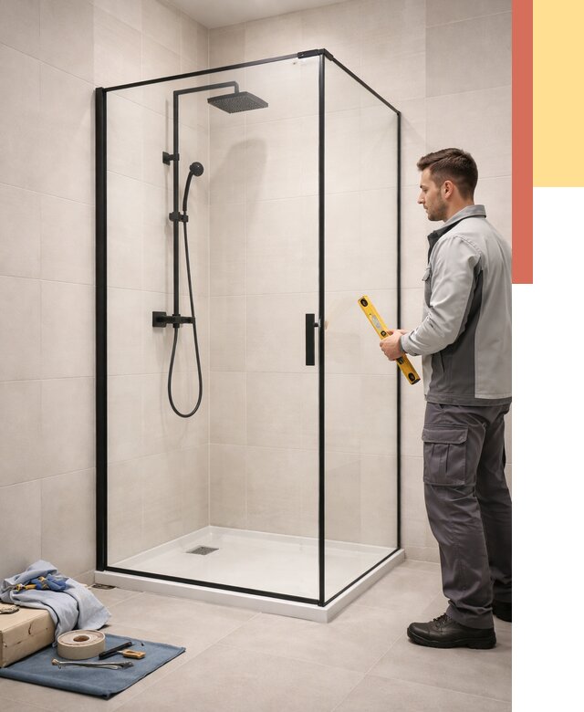 Стеклянные перегородки для душа в Кызыле от 12964 руб. | Монтаж под ключ — ОТДЕЛОЧНИК-Кзл