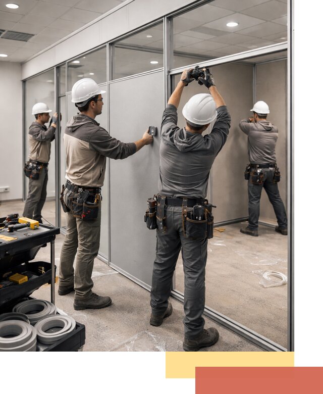 Мобильные офисные перегородки под ключ в Кызыле