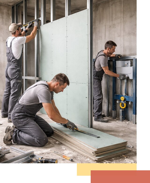 Монтаж и ремонт сантехнических перегородок в Кызыле