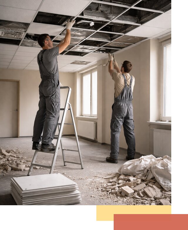 Демонтаж потолков Армстронг профессионально в Кызыле