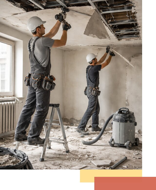 Демонтаж гипсокартонного потолка в Кызыле быстро и аккуратно