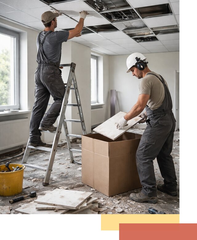 Демонтаж потолочной плитки в Кызыле быстро и аккуратно