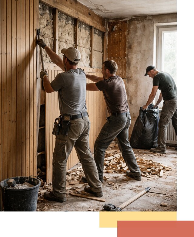 Демонтаж вагонки и вывоз материалов в Кызыле