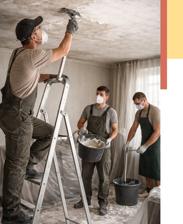 Удаление побелки с потолка в Кызыле от 2593 руб. быстро и недорого | ОТДЕЛОЧНИК-Кзл