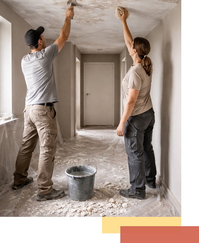 Удаление побелки с потолка в Кызыле — быстро и аккуратно