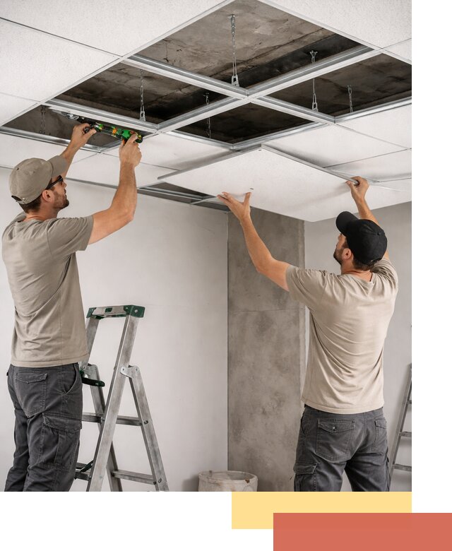 Монтаж потолка Армстронг под ключ в Кызыле